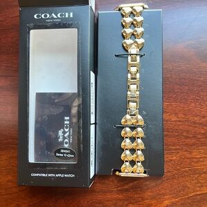 Coach Apple Watch® Crystal Gold-Tone IP Stainless Steel Heart 38/40/41mm